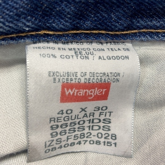 Men’s Wrangler 100% Cotton Dark Wash Denim Jeans - Picture 7 of 7